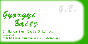 gyorgyi baitz business card